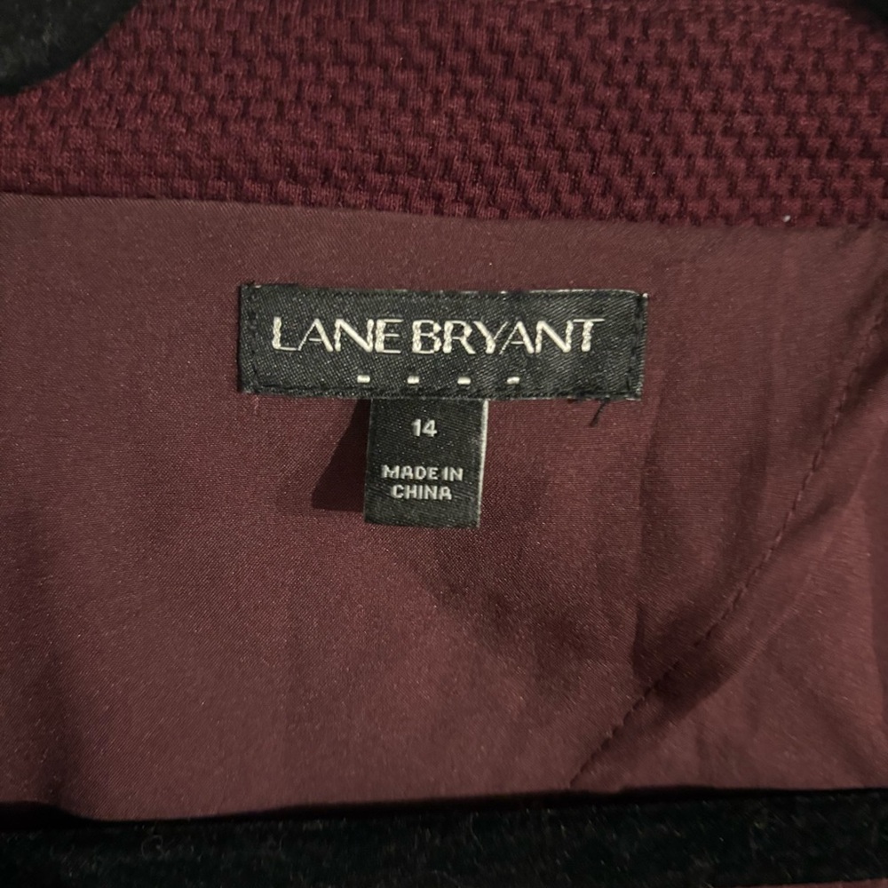 Lane Bryant Wine Red Single-Button Blazer - Picture 9 of 9